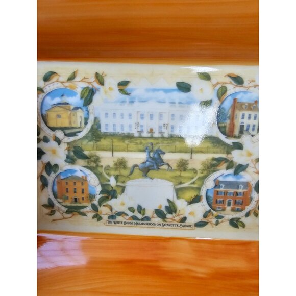 Limoges White House neighborhood tray porcelain historical association new Lafay - Picture 4 of 8